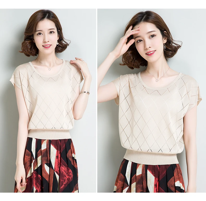Брендовая короткая футболка, женская летняя футболка, Новая повседневная футболка с круглым вырезом и короткими рукавами, модные однотонные свободные короткие футболки для женщин