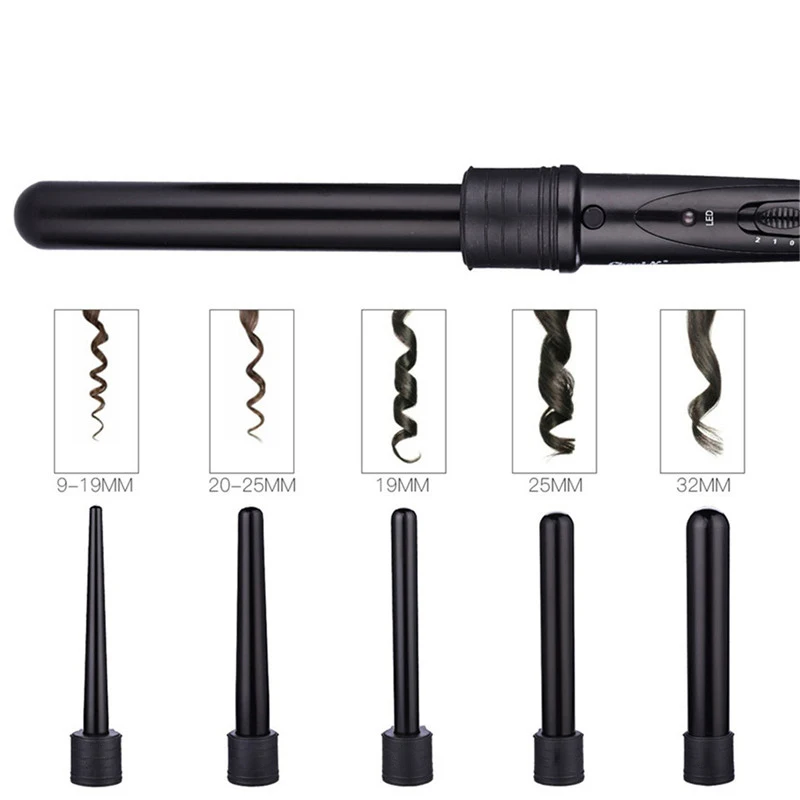 

5 in 1 Ceramic Hair Curler 09-32mm Curling Iron Hair Waver Curling Wand Hair Electric Curl Professional Styling Tools Curler