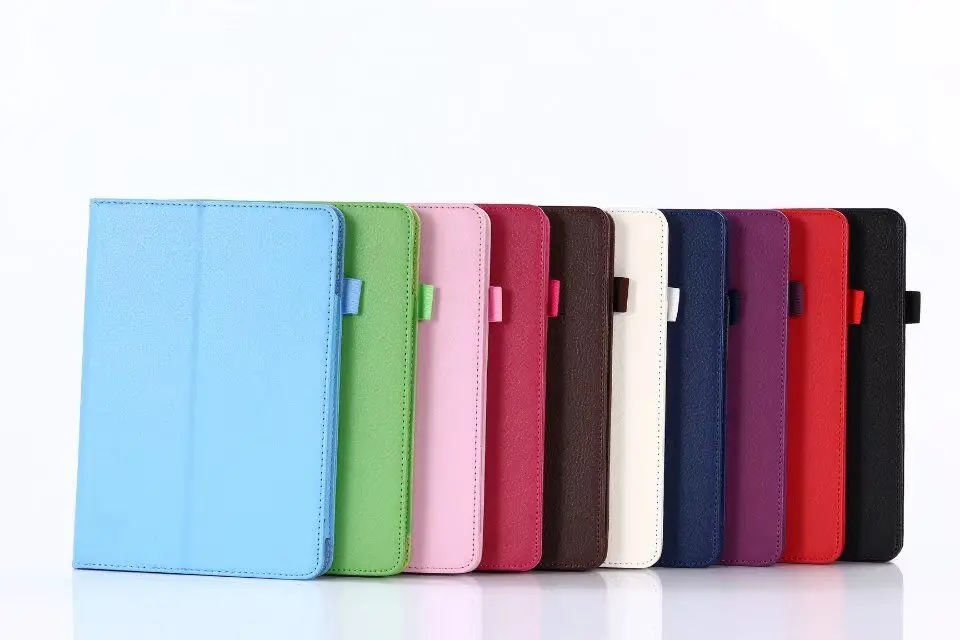 

Slim Litchi 2-Folder Folio Stand Shell Coque Skin PU Leather Funda Capa Cover Case For Apple iPad Mini5 Mini 5 Generation Tablet