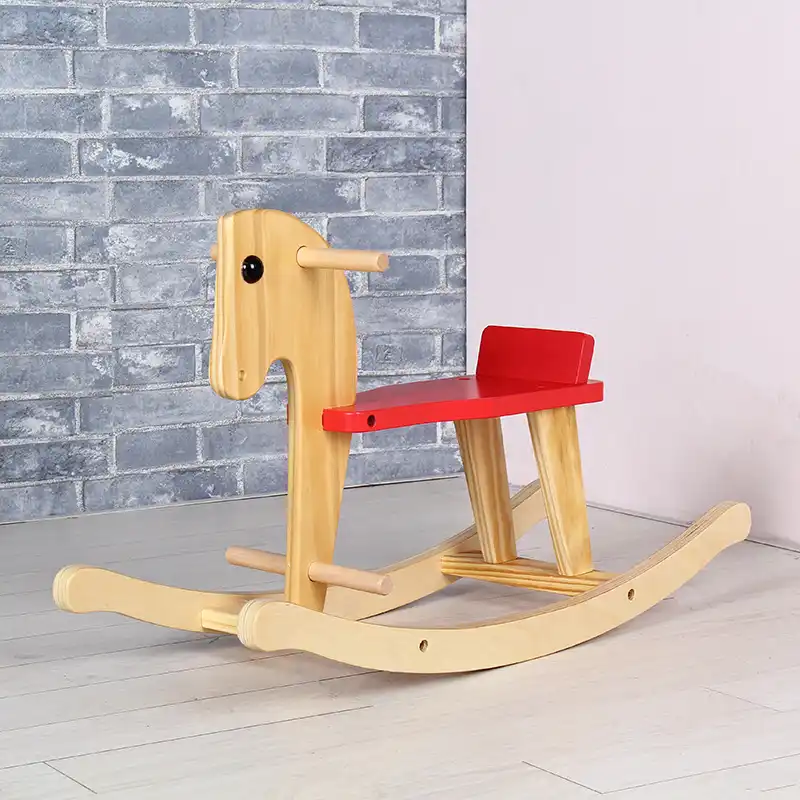 wooden horse rocking chair