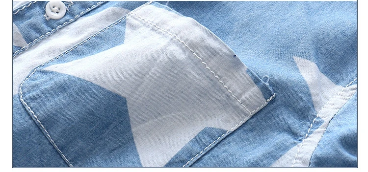 2018 Autumn Children Clothes Fashion New Trend Casual Star Print 2-10 Years Old Long Sleeve Boys Demi Shirt (9)