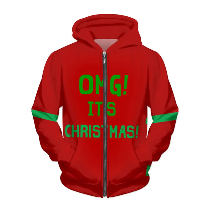 Who Stole Christmas Funny Hoodies Men Winter Zipper Hoody Snowflake Elk Cool Lover's Holiday Tracksuit Hip Hop Harajuku Pullover | Мужская