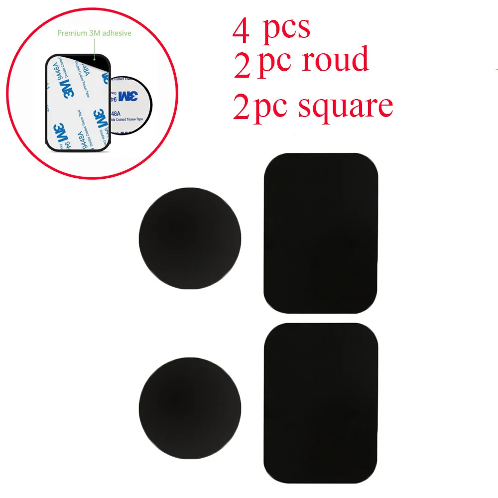 

4pcs Metal Plate Disk For Magnet Car Phone Holder iron Sheet Sticker For Magnetic Mobile Phone Holder Car Stand Mount