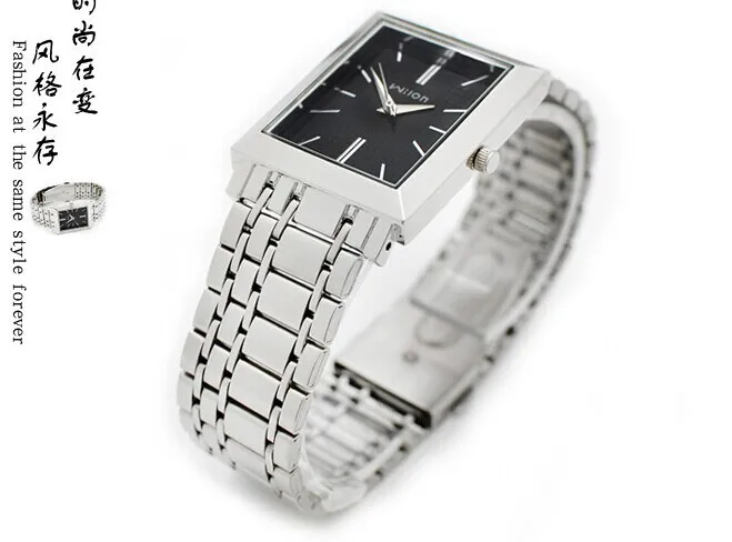 Модный бренд Наручные часы Wilon Марка простые часы площадь Мужской пару часов корейской мужчины женщина из нержавеющей стали Бизнес часы