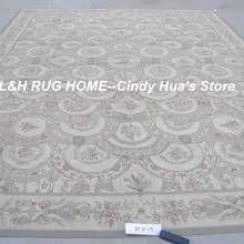 11'x15' французский стиль шерстяной carpe, французский стиль ковер для домашний декоративный свет цвет