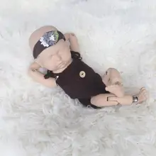 Вязаный коричневый подгузник для новорожденного, вязаный крючком детский комбинезон, Мягкий комбинезон для фотосессии новорожденных, комбинезон реквизит для фотосессии