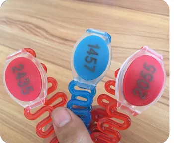 

100pcs/lot 13.56Mhz RFID wristband silicone electronic bracelets wrist band NFC smart IC 1K S50 with number