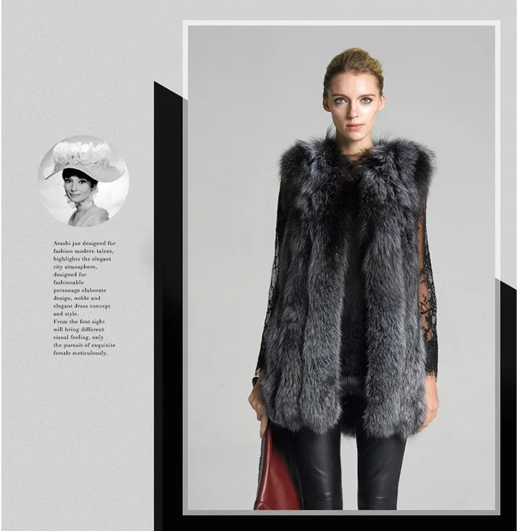 Пальто из искусственного меха, зимнее женское пушистое пальто, искусственный Лисий мех, жилет, куртка, жилет, большие размеры, меховое пальто, manteau femme AG58