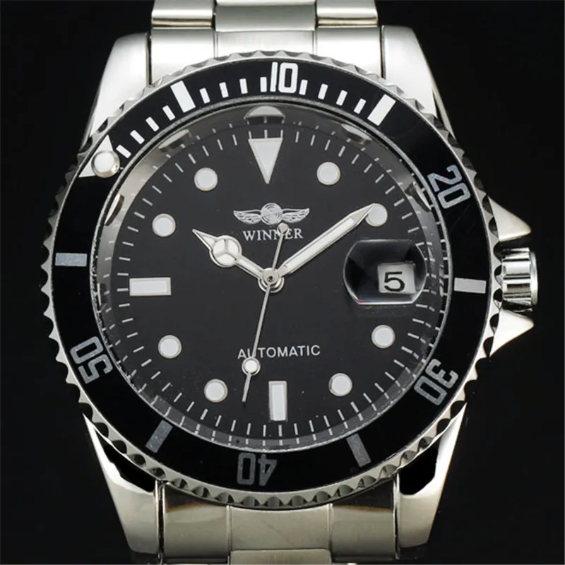 WINNER Classic Steel Band Cronografo Disegno Caso di Rotazione Data  Calendario Automatico Orologio Da Uomo Vestito Maschio Meccanico Orologio  Automatico|clock travel|clock themeswatch silver - AliExpress