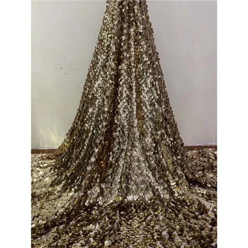 Африканское передовое Тюлевое кружево с пайетками ткань Последняя французская кружевная ткань высокого качества нигерийская вышивка кружева An1-607 - Цвет: Черный