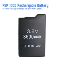 Game accessories for PSP Rechargable Battery ( 3600 mAh Capacity ) battery for PSP 1000 all versions