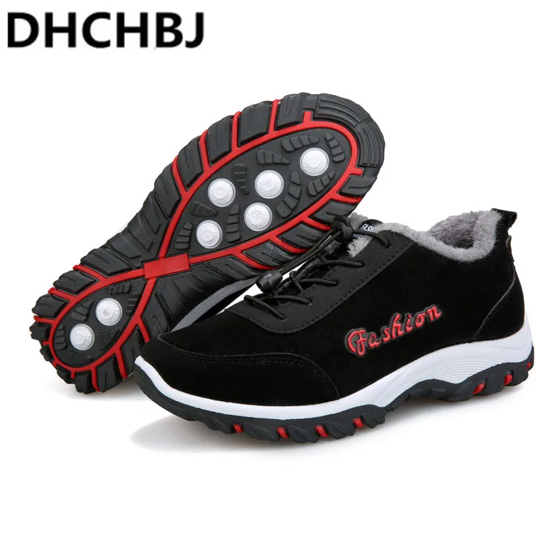 

39-44 Winter Shoes Men Fur Warm 2018 New Men Boots Plush Anti skidding Winter Boots Men Blue Black Gray