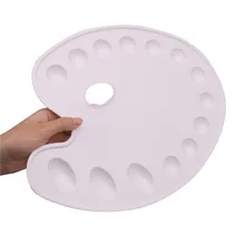 1 шт. белая палитра художественные принадлежности студенческий Профессиональный инструмент для рисования маслом и акварелью краски пластиковый лоток малярный материал