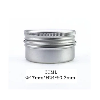 

30ml Empty Aluminum Jar Nail Art Cream Box Cosmetic Lip Gloss Lipstick Lip Balm Containers W8848