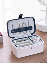 Best Offers Best Selling Fashion Leather Jewelry Box Simple layout 2 Layers Makeup Organizer Earrings Ring Necklace Storage Box Best Offers Best Selling Fashion Leather Jewelry Box Simple layout 2 Layers Makeup Organizer Earrings Ring Necklace Storage Box