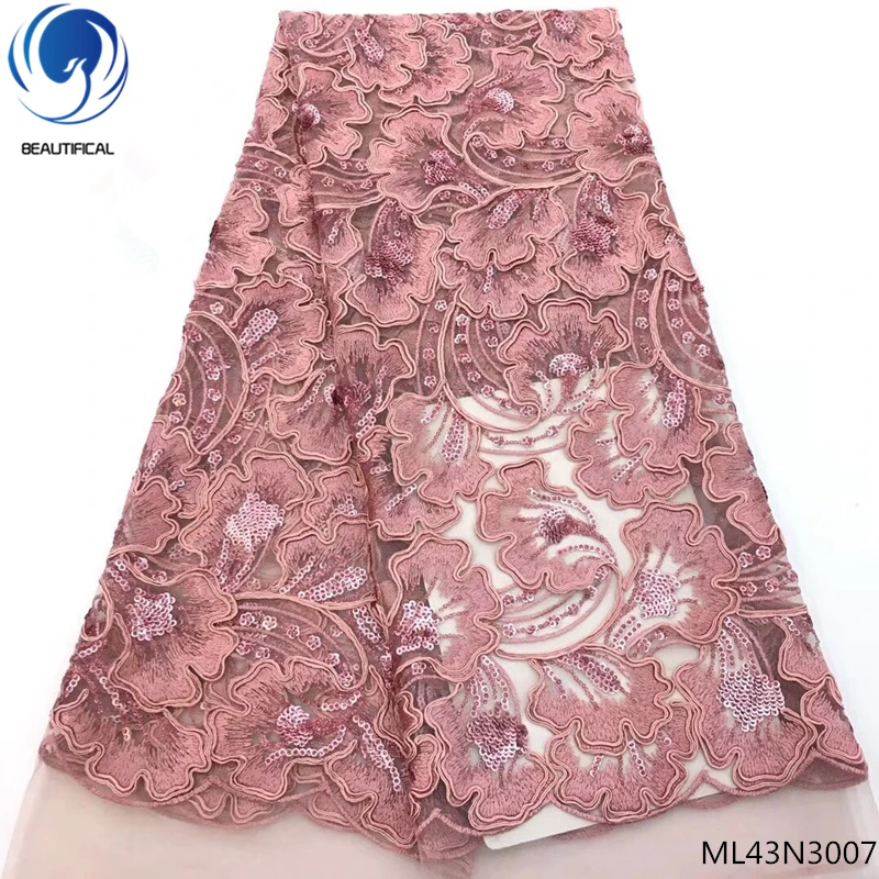 

BEAUTIFICAL african net laces 2019 african lace fabric net lace wedding fabric french lace fabric 5 yards/lot ML43N30