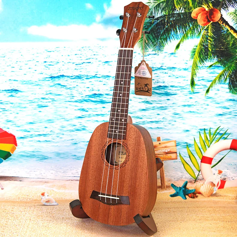 Сопрано укулеле 21 дюймов гитары 4 Strings Ukelele ананас Guitarra уке красного дерева ручной работы деревянные музыкальные инструменты