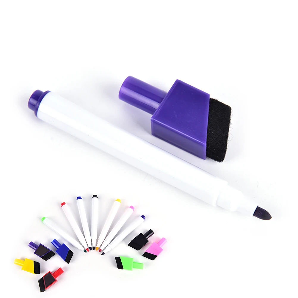 5 шт./лот ручка для доски на магните стираемые сухие маркеры для белой доски магнит встроенный ластик офисные школьные принадлежности случайным образом