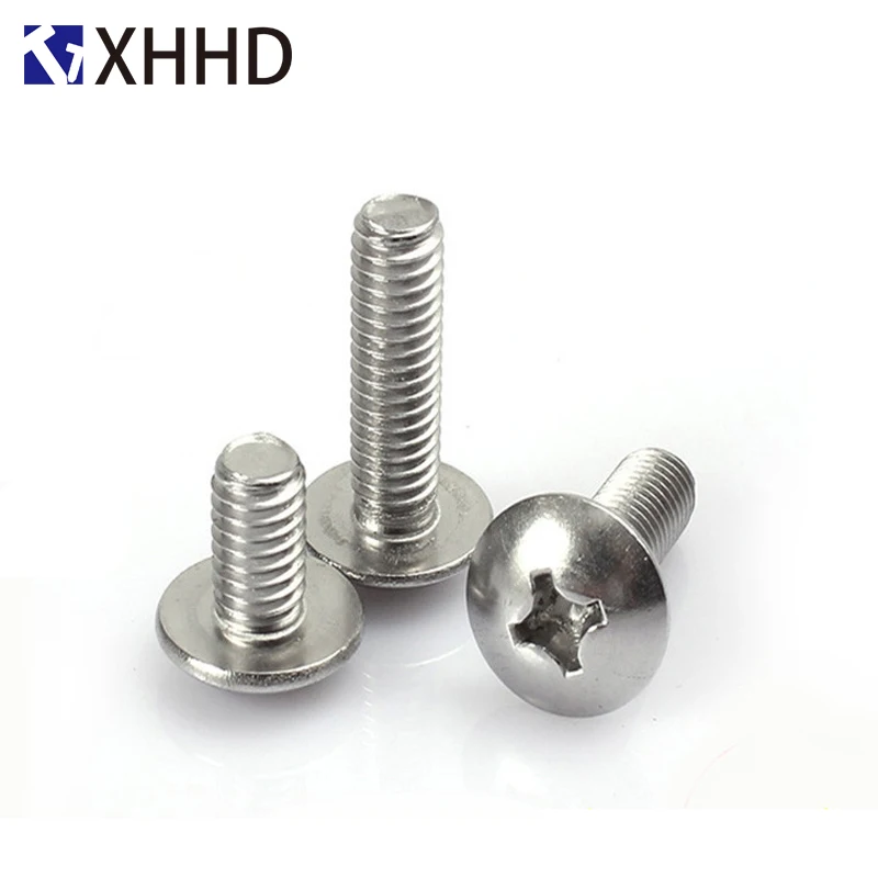 

Phillips Cross Recessed Large Truss Head Machine Screw Metric Thread Mushroom Head Bolt 304 Stainless Steel M5 M6 M8