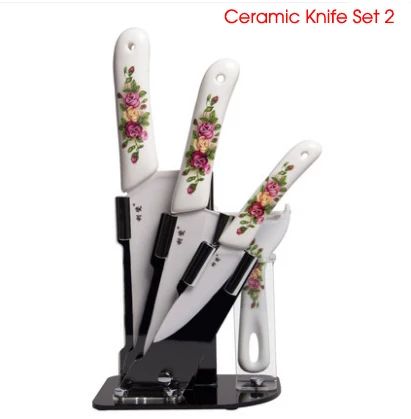 Кухонный набор керамических ножей кухонная утварь cozinha faca de ceramic a utildade de cozinha cuchillo ceramic o 5 шт./компл. нож s кухонный - Цвет: Ceramic Knife Sets2