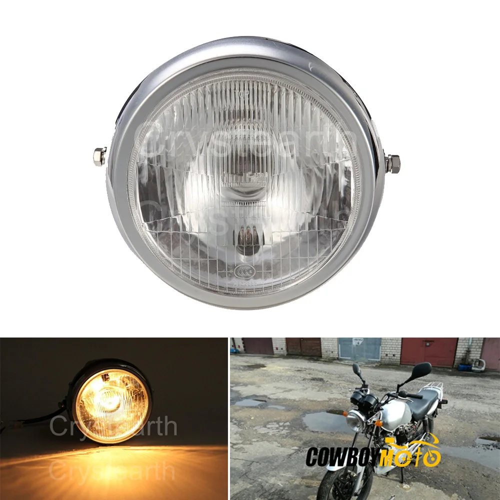 7" Round Motorcycle Front Headlight Head Light Headlamp Lighting For