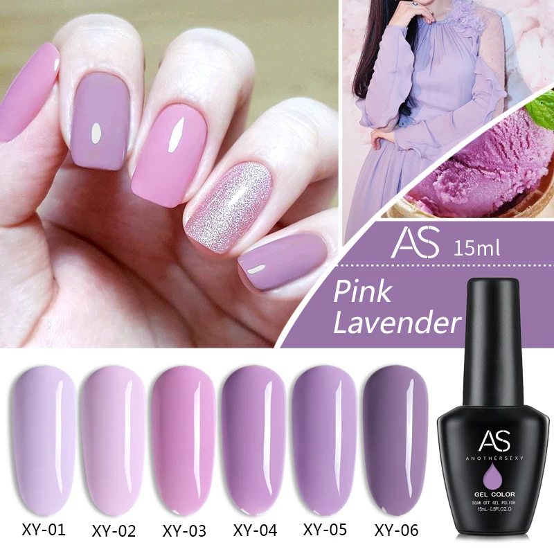 

15ML Meixuan UV Gel Nail Polish Pure Color Varnish Professional Nail Polish Gel Lavender Pink Nude Gel Lacquer