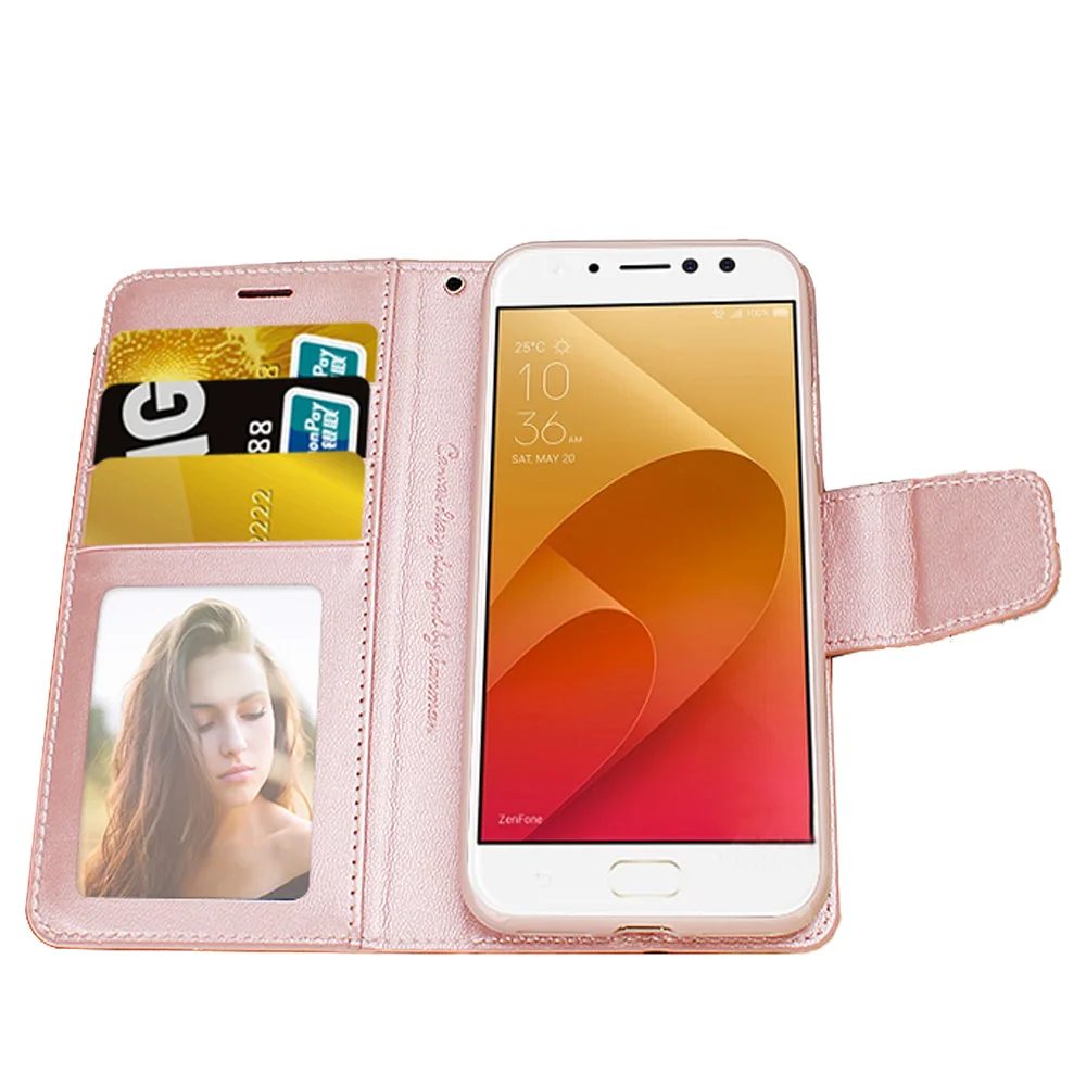 Флип чехол для Asus ZenFone 4 Selfie Pro ZD552KL Роскошный кошелек кожаный селфи ZD553KL телефона