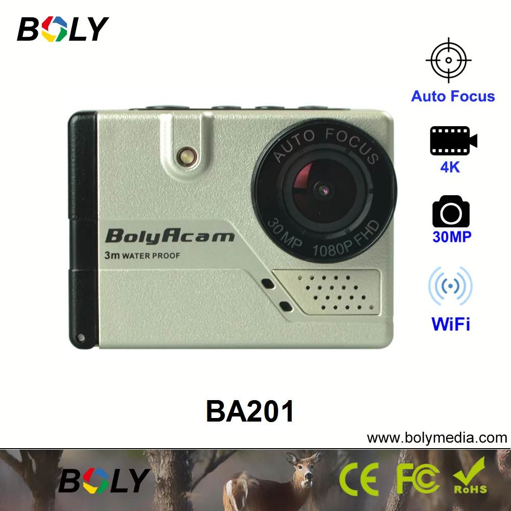 

Auto focus WIFI action camera 4k/20fps 3 meter water proof with accessories included in the package last 14 pcs on sale