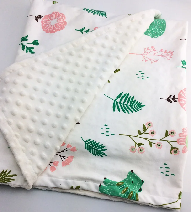 Minky Baby Blanket Flannel Fleece Animal Blanket Infant Swaddle Nap Receiving Stroller Wrap For Newborn Baby Bedding Blankets