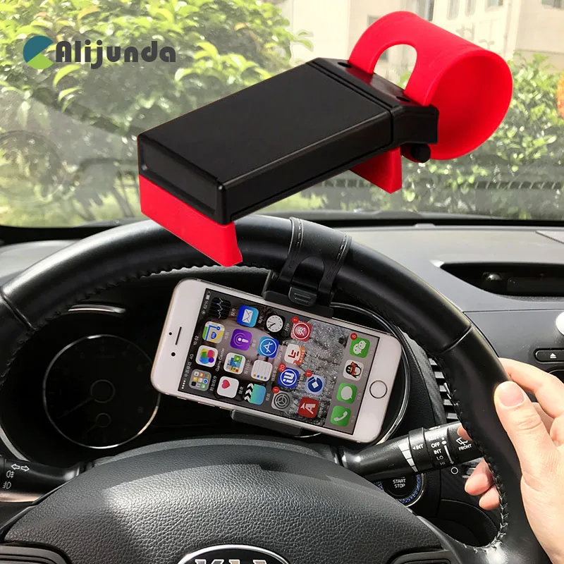 Car Steering Wheel Mobile Phone Holder Elastic Design