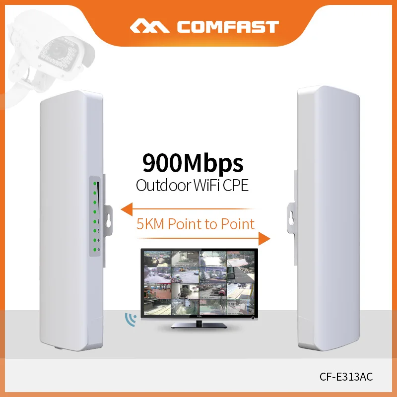 COMFAST 2 шт длинный диапазон 5 км открытый мини беспроводной AP мост 900 Мбит/с 8 ггц wifi
