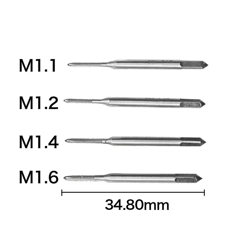 M1-M1.6 челнока Мини HSS Метрическая краны умирает гаечные ключи ручка комплект винт нитки решений 1 компл