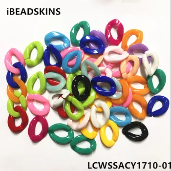 

New arrival! 23x17mm solid acrylic opening oval-shape chain beads for jewelry making(Design as shown)