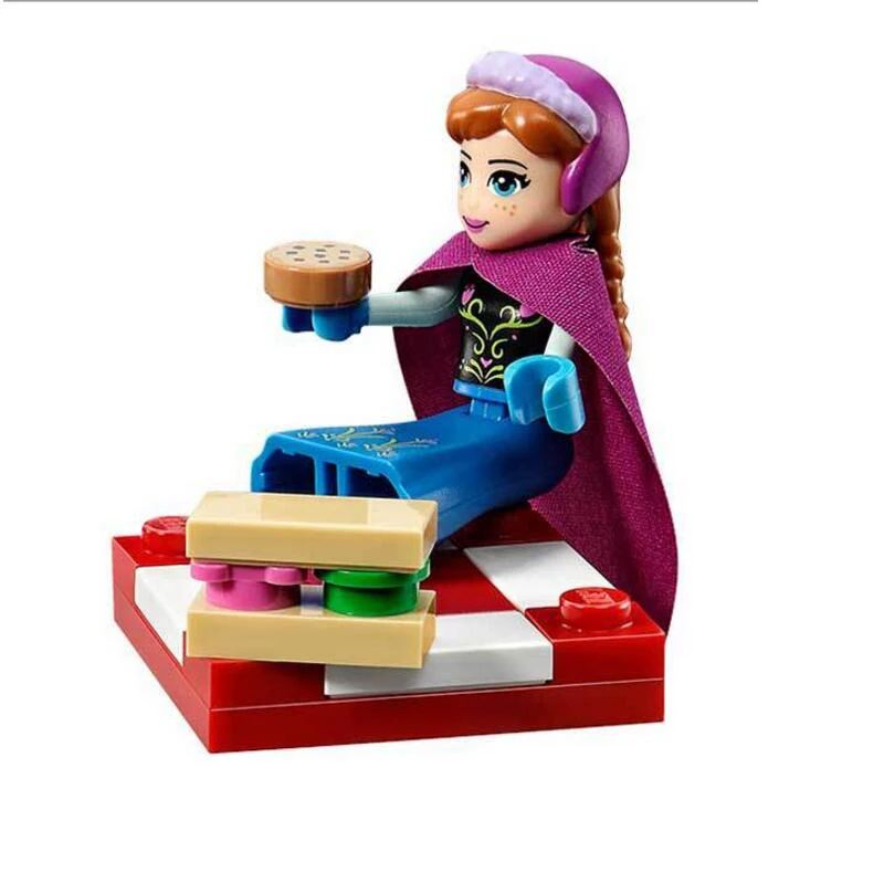 316pcs Legoings Friends Frozens Dream Princess Elsa Ice Castle Princess Anna Set Model Building Blocks Gifts Toys