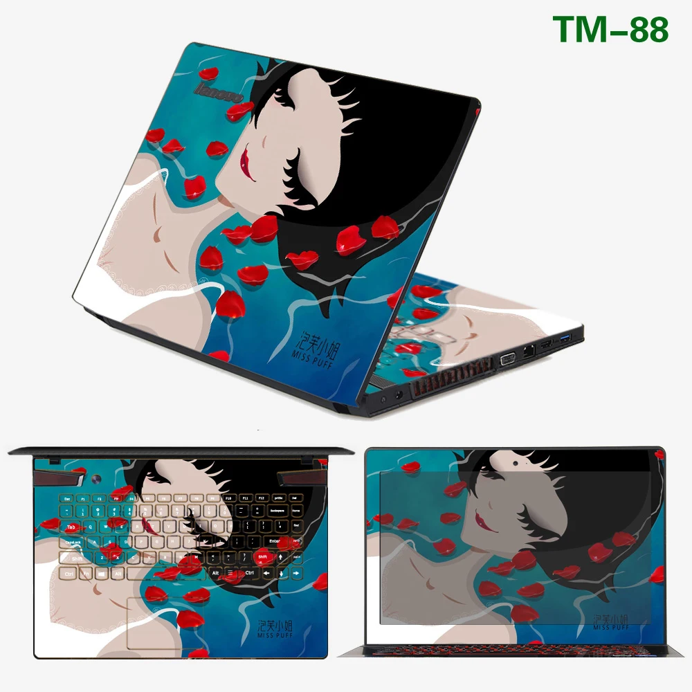 2017 High Quality Laptop Stickers Waterproof PVC Skins Customize ABC Sides+Keys+Key Interstice Stickers For acer S7-391 Case