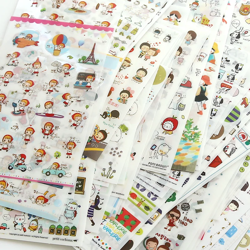 Leuke Molang Konijn Cartoon Dieren Sticker Pvc Cartoon Stickers Dagboek Sticker Plakboek Decoratie Briefpapier Stickers