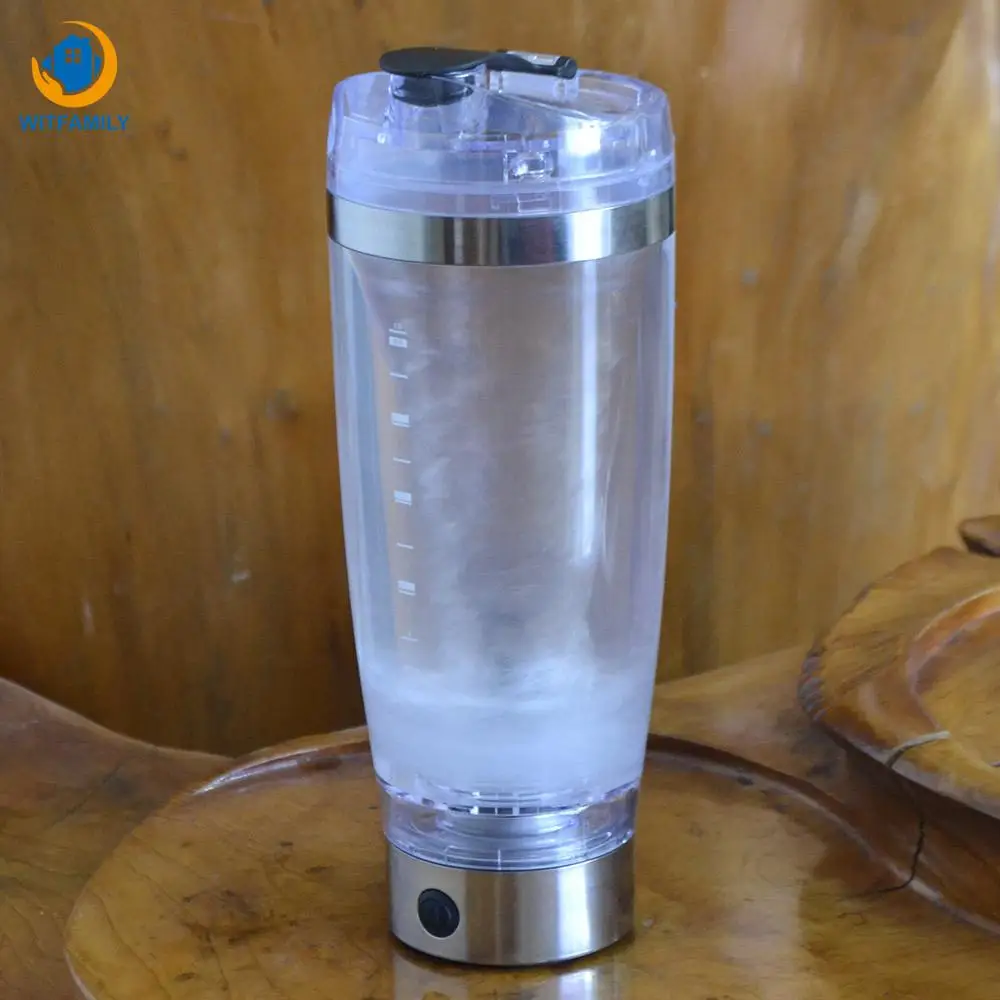 Portable Electric Automatic Water Bottle 500ml Protein Shaker Bottles