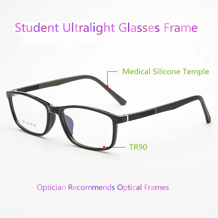 Бренд TR90, квадратные глаза, черные, синие, винно-красные очки, свежая близорукость, очки для студентов, модная оправа для очков по рецепту, 5 цветов