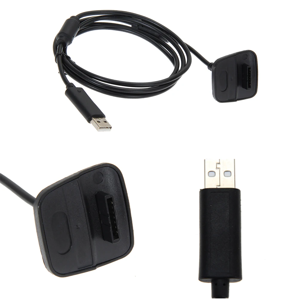 

1.5m 6FT USB Charging Cable Black Charger Replacement Cable Game Console Cable For Xbox 360 Wireless Control Game Accessories