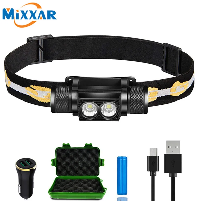 

ZK20 10000LM L2 LED Headlamp Waterproof Rechargeable Dropshipping Headlight Head Camping Light Lamp 18650 Battery Car Charger