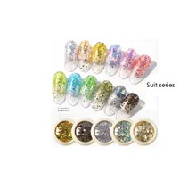 6 шт./компл. ногтей Русалка блестящие хлопья к требованиям заказчика; сверкающие; 3D шестиугольник красочные блестки для ногтей Маникюр украшения для ногтей