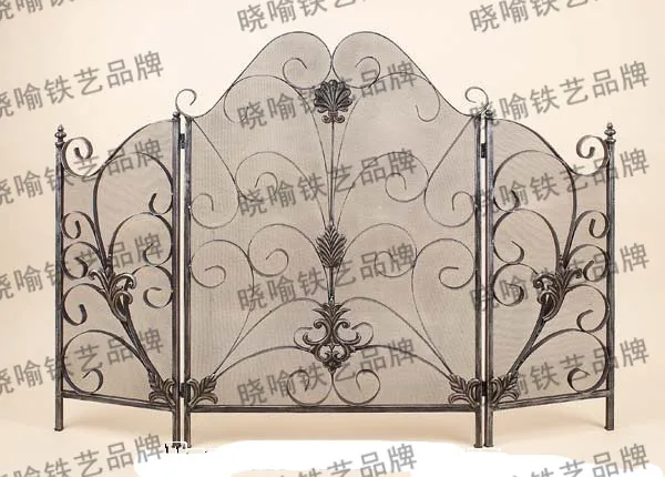 

Wrought iron mantel Thirty percent screen guardrail fireplace screen 1121