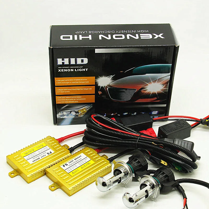 1 set bi xenon hid AC 12V 55W H4 Hi/lo beam 4300k 6000k 8000k headlight