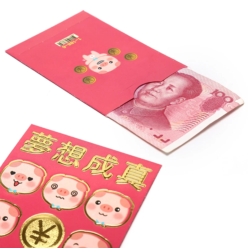 6 штук упак. Китайский традиционный подарок Hongbao на Новый год свадьба красный
