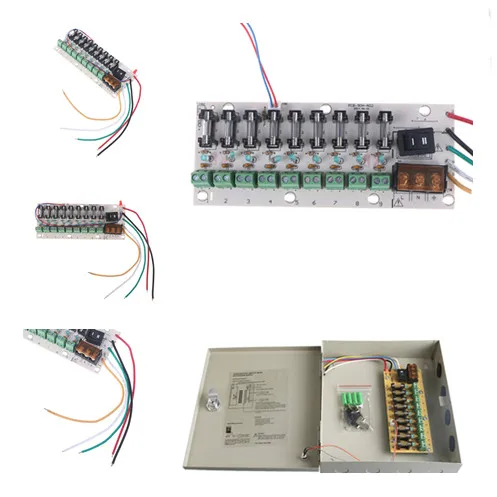 

LED Switch Power 160*64mm 12V DC Distribution 9-way PCB Board Terminal Block For SwitchingPower Electricity Current Wiring