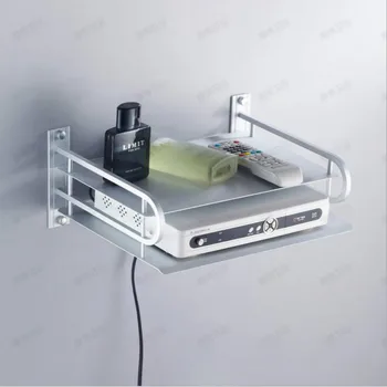 

Wall Mounted Set-top Storage Shelf Aluminum TV Box Router Set-top Boxes Stand Holder Rack for TV Box, Apple TV, Roku 3/2, WiFi R