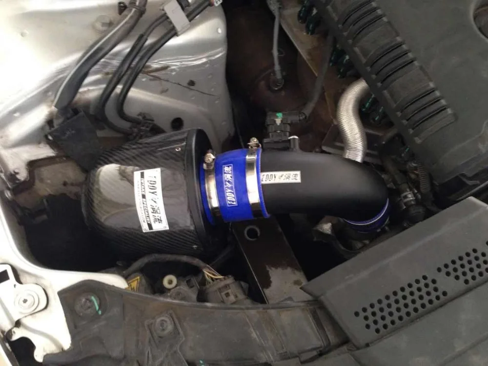 

for Audi A6 A6L 2.0T 2013 2014 high performance high flow power intake air filter Carbon fiber filter intake system