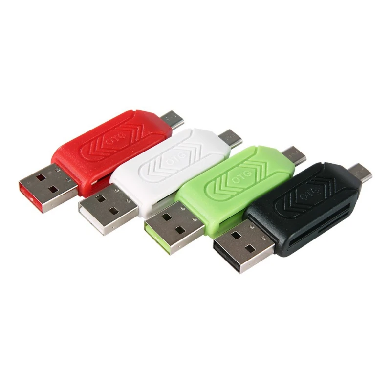 4 цвета 2 в 1 USB OTG кардридер Micro USB OTG TF/SD кардридер телефонный удлинитель-переходник флэш-накопитель адаптер для смартфона ПК