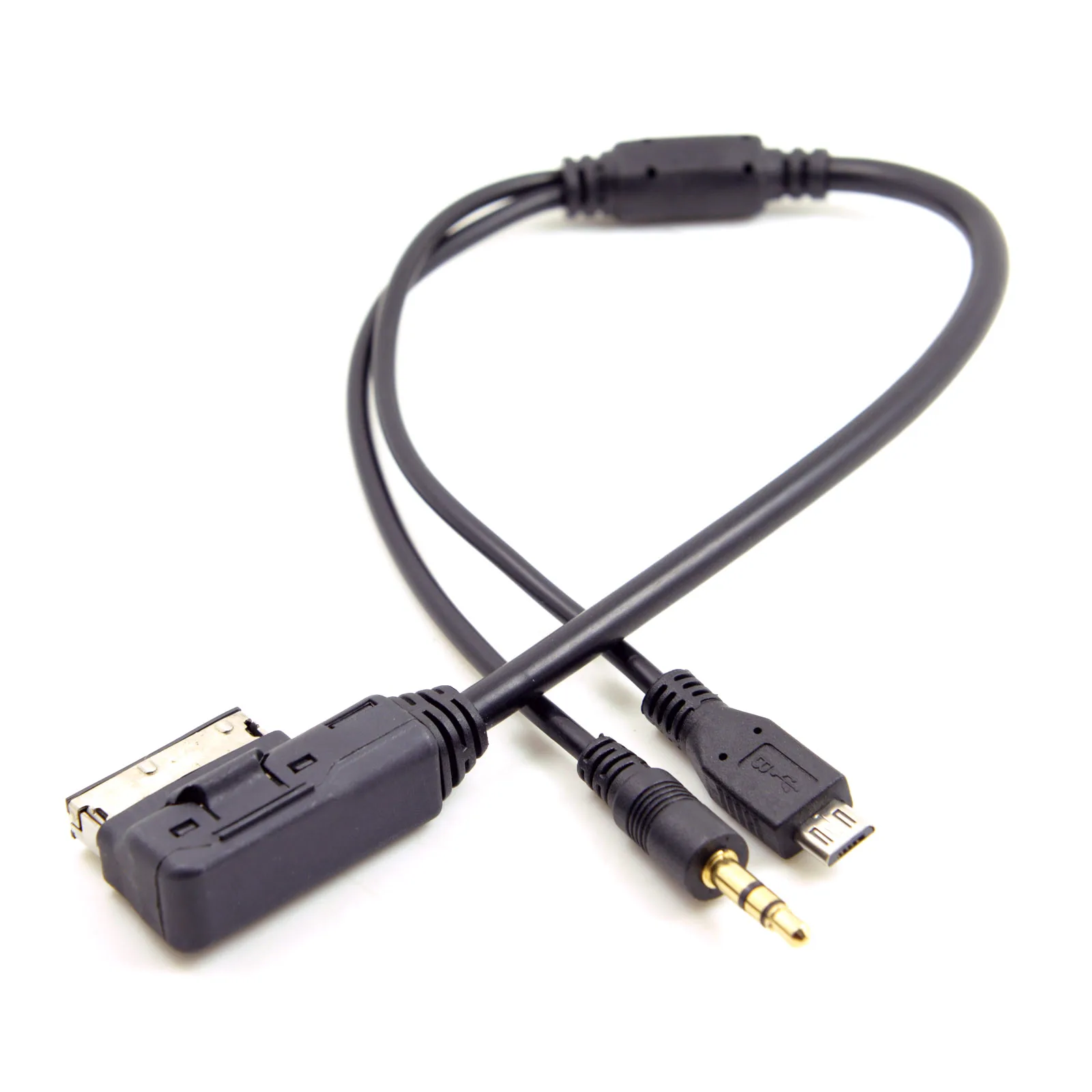 CY Media In AMI MDI to Stereo 3.5mm Audio & Micro USB Aux Adapter Cable