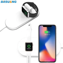 10 шт./лот BRSUANG Многофункциональность часы адаптер быстрого зарядного устройства мобильного телефона Беспроводной док-станция для зарядки для мобильного часо-2/3/4, iPhone XR S9